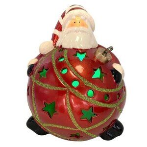 Santa Ball Ornament Color Changing Light Up Christmas Luminary